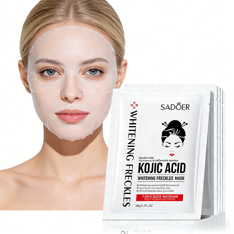 Collagen Sheet Mask - 5pcs SADOER Kojic Acid Face Mask
