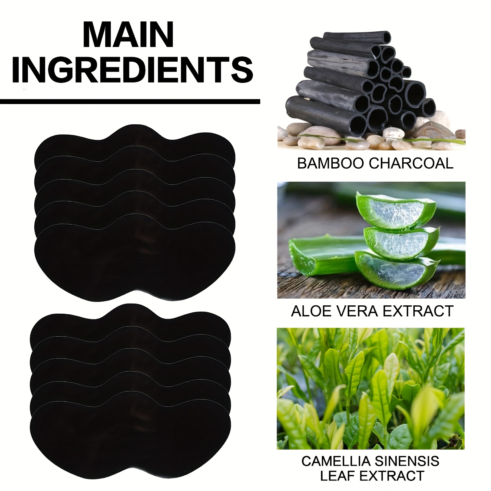 10/20/50/100Pcs Nose Pore Blac - Charcoal Pore Strip 评论和价格