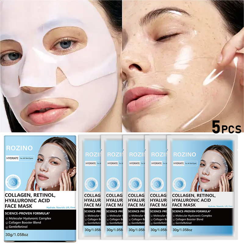 5Pcs/8Pcs/10Pcs-3 in 1 Collage - Collagen Sheet Mask 评论和价格